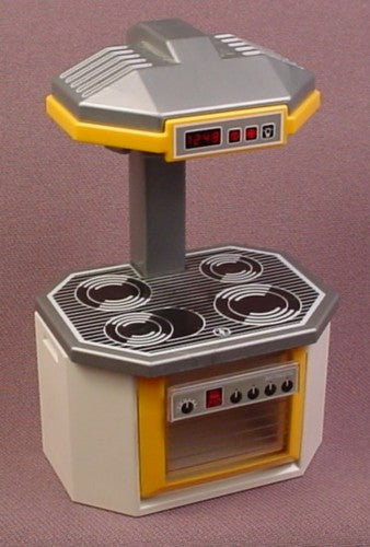 Playmobil White Modern Kitchen Stove With A Silver Gray Range Top