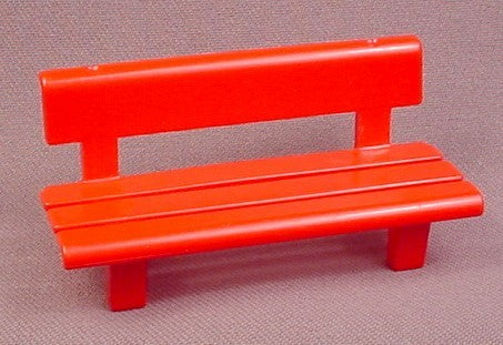 Playmobil Red Park Bench With A Back
