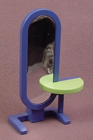 Playmobil Blue & Neon Green Oval Mirror & Vanity Table, 3967