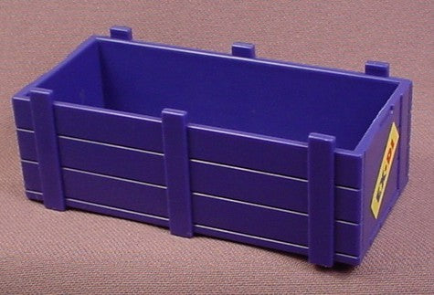Playmobil Long Dark Blue Wood Slat Crate Or Box, 3184 6249, Wooden