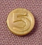 Playmobil Dull Gold Number 5 Coin, 3053 3841 3858 3859 3951 4075