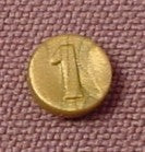 Playmobil Dull Gold Number 1 Coin