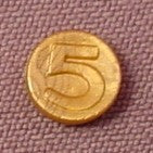 Playmobil Gold Number 5 Coin