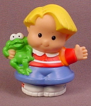 Fisher Price Little People 2001 Eddie with Frog on Right Shoulder