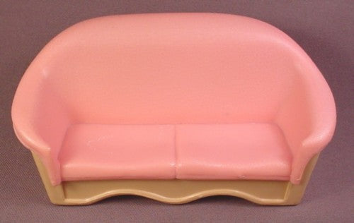 Fisher Price Loving Family Dollhouse 1993 Pink & Tan Sofa or Couch