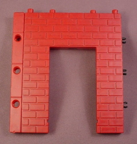 Fisher Price Imaginext Dark Red Brick Wall with Door Opening