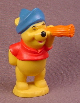 Disney Winnie The Pooh PVC Figure With Telescope & Blue Pirate Hat