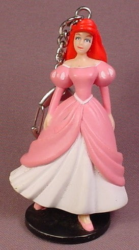 Disney The Little Mermaid Human Ariel In Pink Gown Keychain PVC Fig
