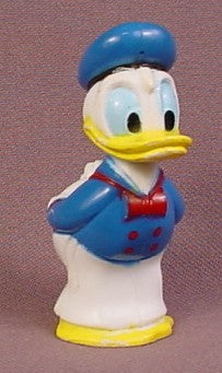Disney Donald Duck with Arms Behind Back Hard Plastic Figure, 2 3/8