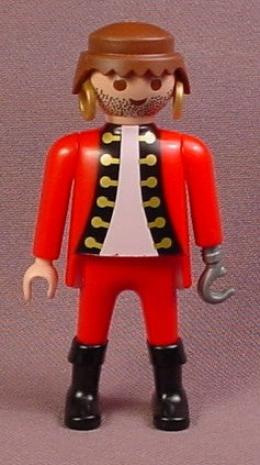 Playmobil Adult Male Pirate Figure With A Silver Hook Hand