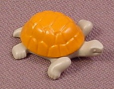 Playmobil Gray Turtle Or Tortoise With An Orange Shell