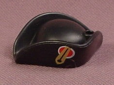 Playmobil Black Tricorne Pirate Hat With A Gold & Red Logo