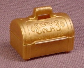 Playmobil Gold Treasure Chest With An Ornate Design & A Rounded Top