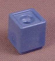 Playmobil Dark Blue Flower Pot with Center Hole. 3/4 Inches Square