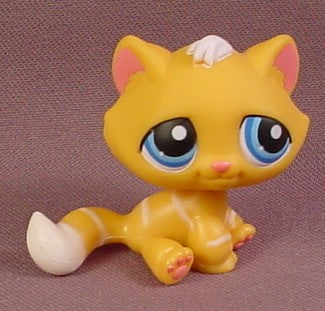 Littlest Pet Shop #349 Orange Tabby Kitty Cat Kitten