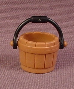 Playmobil Brown Wooden Bucket With Black Handle, 3053 3078 3111