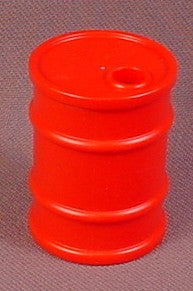 Playmobil Red Oil Fuel Gas Drum Barrel (No Stickers), 1 1/2" Tall