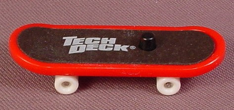 Tech Deck Dude Red Non Magnetic Skateboard Board, Has A Stud For Th