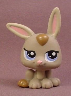 Littlest Pet Shop #1333 Gray Baby Bunny Rabbit With Blue Eyes, 2009