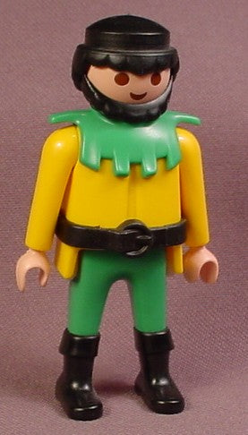 Playmobil Adult Male Archer Figure With Black Hair And Beard