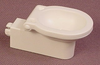 Playmobil White Toilet Base With System X Clip On The Back, 3254