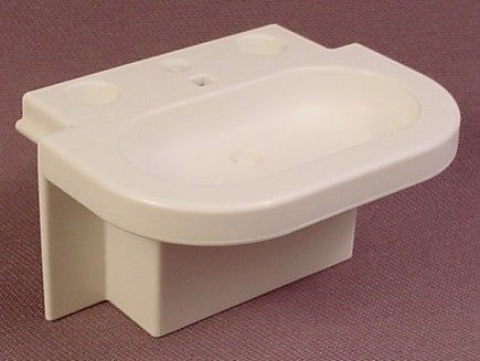 Playmobil White Wide Sink Base With Large Opening For Baby Bath Tub