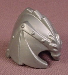 Playmobil Silver Gray Winged Dragon Shaped Helmet With Cheek Guards