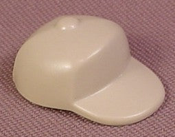 Playmobil Light Gray Baseball Style Cap Or Hat With A Button On Top