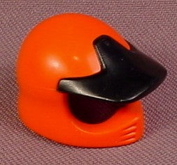 Playmobil Orange Motorcycle Helmet With Attached Black Visor, 4182