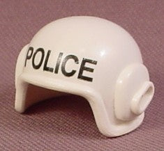 Playmobil White Pilot's Helmet With POLICE On The Front