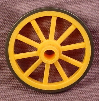 Playmobil Mustard Yellow 45mm Diameter Wagon Wheel