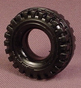 Playmobil Black Rubber Tires With Deep Treads & A Shiny Surface