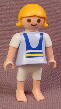 Playmobil Female Girl Child Figure With Light Blue Top