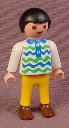 Playmobil Male Boy Child Figure With White Shirt