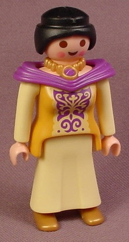 Playmobil Adult Female Queen Figure With Yellow Gown, Mustard Yello