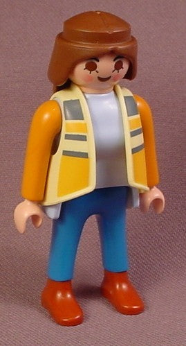 Playmobil Adult Female Figure In A Light Blue Shirt