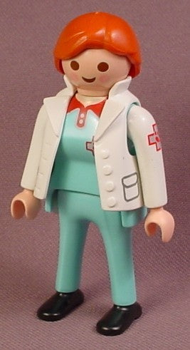 Playmobil Adult Female Veterinarian Figure In A White Coat