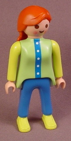 Playmobil Adult Female Figure In A Lime Green Shirt