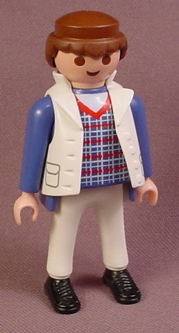 Playmobil Adult Male Figure In A White Vest & Pants