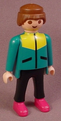 Playmobil Adult Male Mountaineer Figure In A Green Shirt