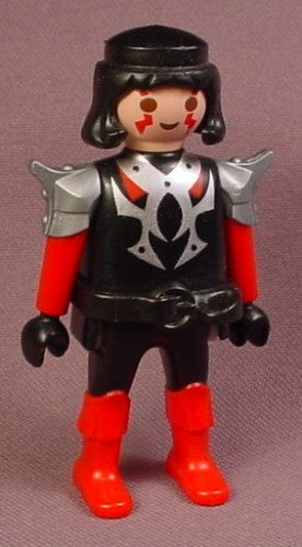 Playmobil Adult Male Dragon Rider Knight Figure In A Black Suit