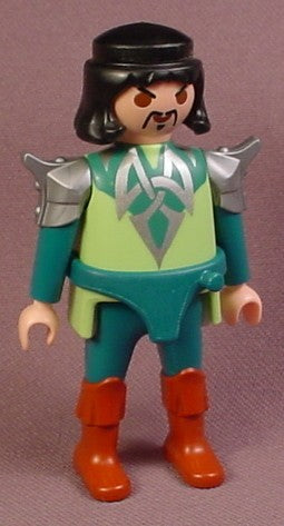 Playmobil Adult Male Dragon Knight Figure In A Dark Green Uniform