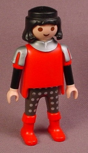 Playmobil Adult Male Wolf Knight Figure In Gray Chain Mail Pants