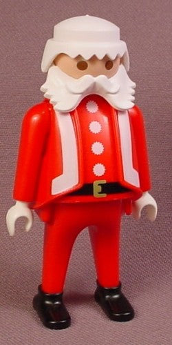 Playmobil Adult Male Santa Claus Figure With A White Parted Beard