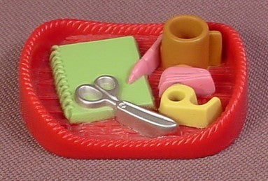 Fisher Price Dream Dollhouse 2006 Dark Pink Tray With Office Suppli