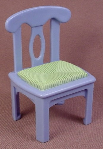 Fisher Price Dream Dollhouse 2005 Blue Dining Room Chair With Woven