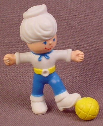Vintage 1982 Remco Soccer Player PVC Figure With White Hair & Sailo