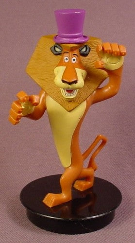 Madagascar Movie Circus Alex The Lion PVC Figure On A Black Round B