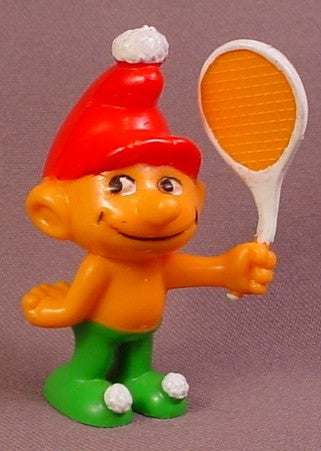Gnome Family Orange Gnome With Tennis Racquet PVC Figure, 2 1/2 Inc