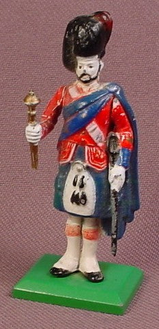 The Black Watch #8 Metal 2 1/2 Inch Tall Drum Major Soldier, Distri